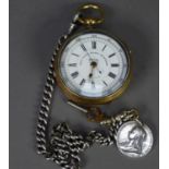 A TELL (Swiss made) GILT METAL CASED 'BEST CENTRE SECONDS CHRONOGRAPH' GENTLEMAN'S POCKET WATCH on