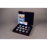 ROYAL MINT, SOLOMON ISLANDS 2003 SILVER PROOF COLLECTION OF 13 TWENTY FIVE DOLLAR PROOF COINS, '