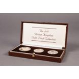 ROYAL MINT CASED AND CAPSULATED THREE COIN UNITED KINGDOM GOLD PROOF COLLECTION 1983 comprising