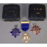 9ct GOLD AND PICTORIAL ENAMELLED PAST PRESIDENTS badge for the Manchester Salford Master Printers