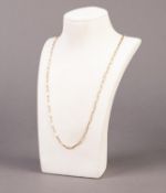 CHAIN NECKLACE with long narrow links, (marked 750), 3.8 gms