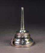 GEORGE III SILVER WINE FUNNEL BY ALEXANDER FIELD, of typical form with slender, beaded border,