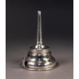 GEORGE III SILVER WINE FUNNEL BY ALEXANDER FIELD, of typical form with slender, beaded border,