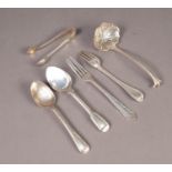 *VICTORIAN ONSLOW PATTERN SIFTING SPOON BY H.J. LIAS & SON, London 1852, together with a PAIR OF