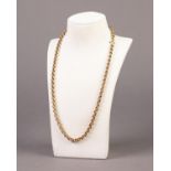 9k GOLD BELCHER CHAIN NECKLACE, 18 ½? (46.9cm) long. 17.7 gms