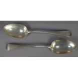 WILLIAM IV PAIR OF SILVER, EARLY ENGLISH PATTERN, TABLE SPOONS BY JOHN, HENRY & CHARLES LIAS,