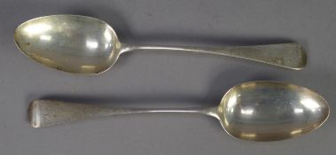 WILLIAM IV PAIR OF SILVER, EARLY ENGLISH PATTERN, TABLE SPOONS BY JOHN, HENRY & CHARLES LIAS,