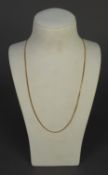 9ct GOLD FINE CHAIN NECKLACE, 19 1/2" (49.5cm) long, 4.2 gms