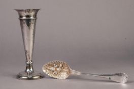 MID NINETEENTH CENTURY SWEDISH SILVER COLOURED METAL DOUBLE STRUCK BERRY SPOON BY C.M. HEDIN, of