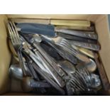 *FIFTY THREE PIECE VINERS ELECTROPLATED ?ROSE? PATTERN PART TABLE SERVICE OF CUTLERY, originally for