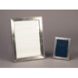 *MODERN SILVER FRONTED PHOTOGRAPH FRAME, engine turned with beaded border, 8 1/8? x 6 1/8? (20.6cm x