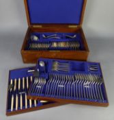 ONE HUNDRED AND FOUR PIECE PART CANTEEN OF RAT TAIL PATTERN CUTLERY, originally for twelve