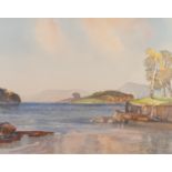 JAMES ALLEN HILL (1903-1985)WATERCOLOUR 'Ascog Point and Bay, The Clyde' Signed lower left, labelled