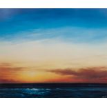 DEREK HARE (b.1945) ARTIST SIGNED LIMITED EDITION COLOUR PRINT ?Sunset over the Sea?, (130/875)