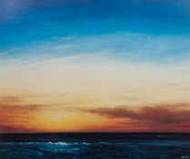 DEREK HARE (b.1945) ARTIST SIGNED LIMITED EDITION COLOUR PRINT ?Sunset over the Sea?, (130/875)