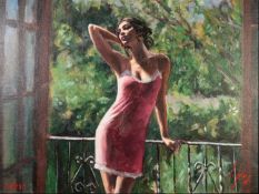 FABIAN PEREZ (b.1967) ARTIST SIGNED LIMITED EDITION COLOUR PRINT ?Like a Cat III?, (21/195) 17 ½?