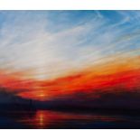 DEREK HARE (b.1945) ARTIST SIGNED LIMITED EDITION COLOUR PRINT ?Sunset at Butler?s Wharf?, (499/875)