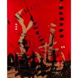 MARKO ZUBEKACRYLIC ON CANVAS BOARD, A SUITE OF FIVE 'Rojo 1-5' each signed and dated (20) '08