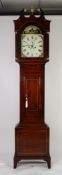 GEORGE III LINE INLAID MAHOGANY LONGCASE CLOCK SIGNED VINCENT, BATH, the 12? painted dial with