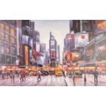 HENDERSON CISZ (b.1960) ARTIST SIGNED LIMITED EDITION COLOUR PRINT ?Time Square, Morning?, (5/195)