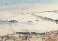 UNATTRIBUTED (TWENTIETH CENTURY) FOUR WATERCOLOUR DRAWINGS Landscapes Unsigned 9? x 12 ½? (22.8cm