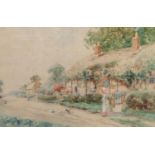 GEORGE OUTRAM (1863-19360 PAIR OF WATERCOLOUR DRAWINGS ?Cottage Near Hampton? ?Walford on Avon?