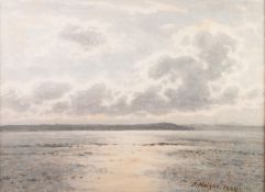 JOSEPH KNIGHT WATERCOLOUR DRAWING Seascape at dawn Signed and dated 1908 lower right 12" x 16" (30.5