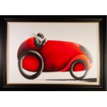 MACKENZIE THORPE (b.1956) ARTIST SIGNED LIMITED EDITION COLOUR PRINT ?Fastest Car in the World?, (