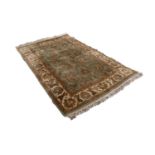 KASHAN PATTERN PERSIAN RUG, with all-over Harati design of flowers and foliate scrolls in gold and