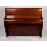 MODERN MAHOGANY CASED CHALLEN UPRIGHT PIANO, iron framed and overstrung, 42 ½? (108cm) high, 52 ¾? x