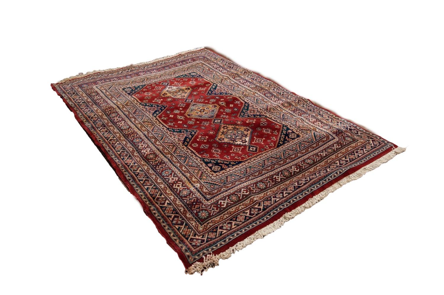 BELGIUM PURE NEW WOOL PILE LARGE RUG, of 'Abbas Royal' Persian Shiraz design, with triple pole