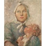 CONSTANCE DUTTON THOMPSON (1882-1952) OIL PAINTING ON CANVAS LAID ON BOARD ?The Tin Soldier?