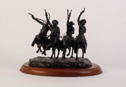 AFTER FREDERICK REMINGTON, BRONZE, COMING THROUGH THE RYE oissued by Frederick remington Museum