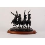 AFTER FREDERICK REMINGTON, BRONZE, COMING THROUGH THE RYE oissued by Frederick remington Museum