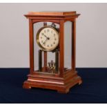 EARLY TWENTIETH CENTURY PRESENTATION GUSTAV BECKER BRASS ANNIVERSARY CLOCK, of typical form with