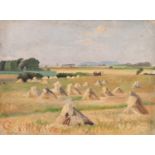 THOMAS ALFRED CLARKEFOUR OIL PAINTINGS 'Kellamergh' rural village scene, signed lower right and