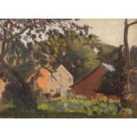 THOMAS ALFRED CLARKEFOUR OIL PAINTINGS ON BOARD 'Evening on the farm' and 'Hay time', both