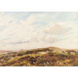 JAMES HARGREAVES MORTON (1881-1918) OIL PAINTING ON BOARD ?A Bit of Moorland? Unsigned, labelled