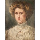 UNATTRIBUTED (LATE NINETEENTH/ EARLY TWENTIETH CENTURY) OIL PAINTING ON RELINED CANVAS Bust portrait