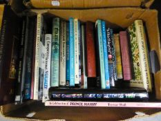 A LARGE SELECTION OF COOKERY AND TRAVEL BOOKS, VARIOUS AUTHORS  AND OTHER BOOKS VARIOUS (4 BOXES)