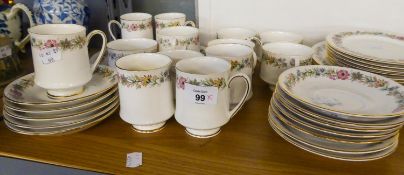 PARAGON 'BELINDA' PATTERN CHINA TEA AND COFFEE SERVICE FOR 6 PERSONS (38 PIECES)