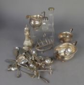 * MIXED LOT OF ELECTROPLATE to include: inter-war years electroplated two handled sugar basin and