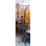 BLACK WROUGHT IRON HAT AND COAT STAND