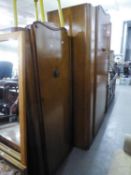 AUSTINSUITE OAK HANG WARDROBE WITH SINGLE DOOR, 4? WIDE AND THE GENTLEMAN?S SEMI-FITTED SMALL