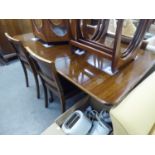 SUTCLIFFE OF TODMORDEN, 1950S OAK DINING ROOM SUITE OF 6 PIECES ON CABRIOLE SUPPORTS, VIZ 4 DINING