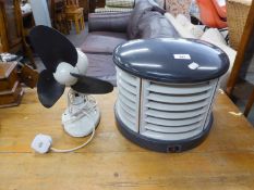 MORPHY RICHARDS SEMI-CIRCUAR ELECTRIC FAN HEATER AND A SMALL RETRO ELECTRIC TABLE TOP FAN (2)