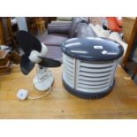 MORPHY RICHARDS SEMI-CIRCUAR ELECTRIC FAN HEATER AND A SMALL RETRO ELECTRIC TABLE TOP FAN (2)