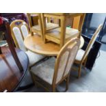 NATHAN, TEAK CIRCULAR DINING TABLE, ON CENTRE COLUMN AND QUATREFOIL SWEPT SUPPORT, 3'4" DIAMETER,