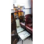 A LARGE OBLONG FRAMELESS WALL MIRROR AND A 1970S OBLONG COFFEE TABLE ON TV LEGS