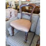 VICTORIAN STYLE MAHOGANY BROWN BACK SINGLE CHAIR